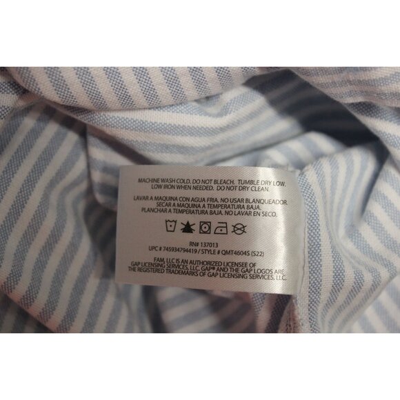 Gap men's striped button down collar button front classic Oxford shirt - Picture 8 of 11
